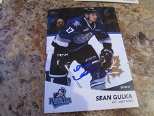 2018-19 VICTORIA ROYALS SEAN GULKA AUTOGRAPHED WHL PLAYER CARD