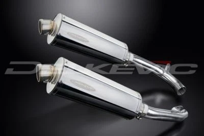 Silenciadores ovalados de acero inoxidable Delkevic 14” - Honda VTR1000F Superhawk 1997-2003 Foto 1 de 3