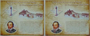 Explorers & Lighthouses Francis Drake captain naval officer -2 s/s #ML1046p - Picture 1 of 1