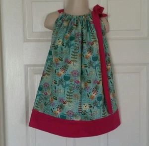 Kids Children Clothing Girls Pillowcase Dress Handmade size 12Months Multicolor  - Picture 1 of 4