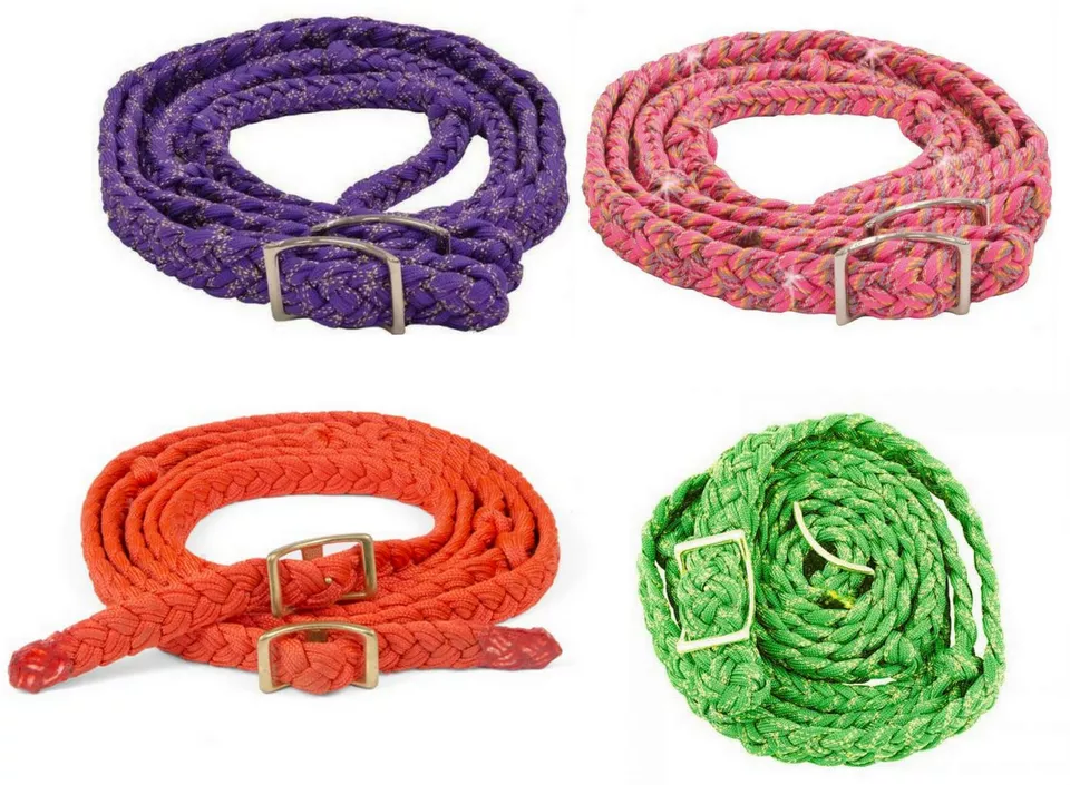 Western Barrel Horse 8' Para Cordón Nudado Nylon Concurso Riendas ¡Rienda en COLORES! Foto 1 de 1