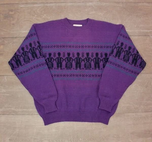 Suéter Pendleton de Lana Púrpura Años 80 De Colección Para Hombre Talla L Años 80 - Imagen 1 de 4