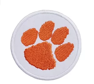 Clemson Tigers NCAA College Football Embroidered Sew On Iron On Patch White - Picture 1 of 3