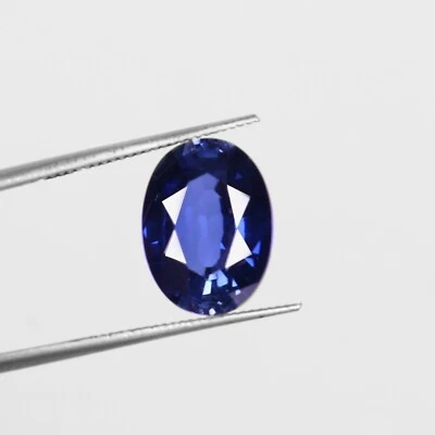 5.10 Ct. Certified Oval Cut Blue Sapphire Loose Gemstone For Ring 12 mm - Image 1 of 4