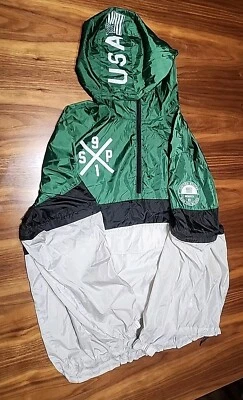 Винтажная мужская ветровка Southpole 2XL Anorak 1/4 на молнии Run The Block США - Изображение 1 из 4