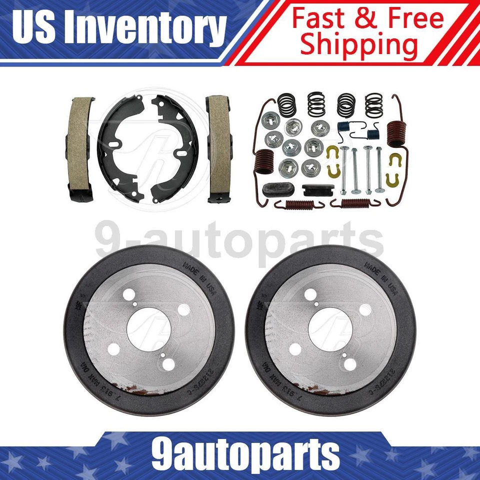 Kit de tambores y zapatas de freno trasero y herrajes para Toyota Corolla 1984 1985 1986 1987 Foto 1 de 4