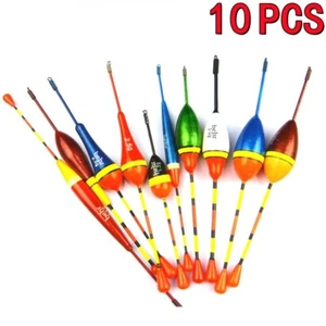 10 Stck. Long Tail Angeln Wurf Schwimmer Mix Größe Schwimmen Bobber Set Werkzeug USA - Bild 1 von 11