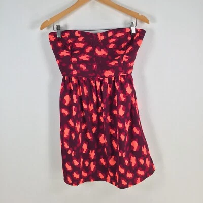 Vestido mujer Hurley talla M aus 10 rojo leopardo sin tirantes acampanado 080232 Foto 1 de 4
