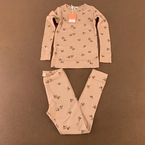 Koalav Toddler Girls 5 Peach Acorn Printed 2 Piece Long Sleeve Pajama Set NWT - Picture 1 of 10