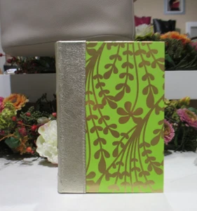 Graphic Image Journal 8" Leather Trimmed Hardcover 224 Lined Pages Green Print - Picture 1 of 8