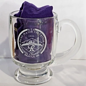 Rainier A.S.A. Mens Major Fast Pitch National Championship Seattle WA Glass Mug - Picture 1 of 9