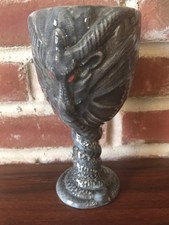 Large Night Terror Winged Demonic Dragon Wine Drink Goblet Cup Chalice Figurine