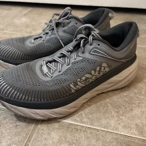 Mens Size 9 Hoka One One Bondi 7 Wild Dove Grey Bondi 7 1110518WDDS - Picture 1 of 8