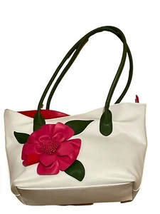 Sondra Roberts Squared Women's Bag with Flower Decoration PU Leather Elegant - Picture 1 of 9