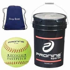 *ProNine 11 Inch Fastpitch Softballs in Bucket (24 Balls) (Free 2Day)