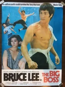 The Big Boss - Bruce Lee Original Int'l One Sheet 28x38 Amazing!! - Picture 1 of 12