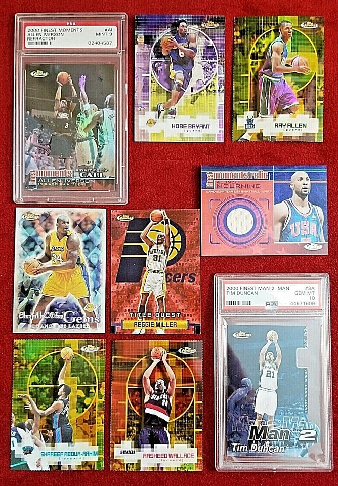 2000-01 Topps Finest Moments Gold Refractor Allen PSA Iverson Bryant Duncan - Image 1 of 1