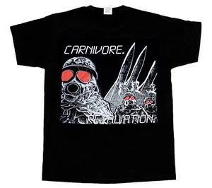 CARNIVORE RETALIATION 1987 Short - Long sleeve new black T-SHIRT 345XL - Picture 1 of 3