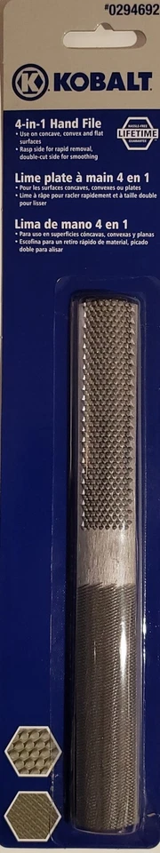 KOBALT 4-IN-1 Hand File 8 Inch NEW IN PACKAGE! UNUSED! - Image 1 of 2