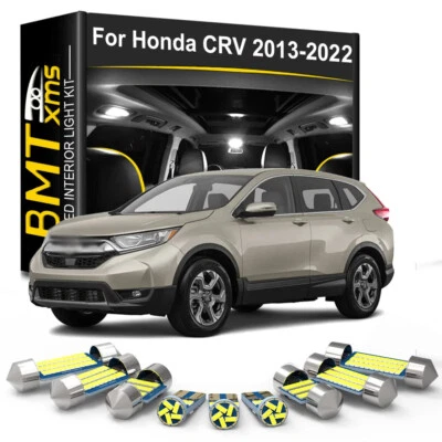 12x White LED Lights Interior Blubs for 2013-2020 2021 2022 Honda CRV CR-V - Image 1 of 4