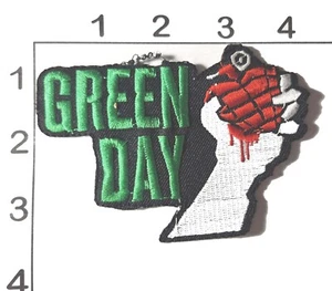 Green Day Patch Embroidered Sew On Music Rock N Roll Bloody Grenade - Picture 1 of 1