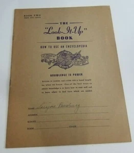 Vintage 1943 Look It Up Book Encyclopedia Learning Quiz - Picture 1 of 4