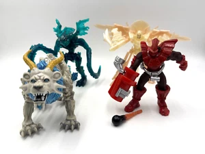 4X Lot Hasbro Duel Masters Figures Deathliger Lion of Chaos Horvath Urth Sniper - Picture 1 of 15