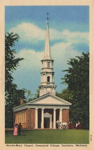 POSTCARD Martha-Mary Chapel, Greenfield Village, Dearborn, MI - Picture 1 of 2