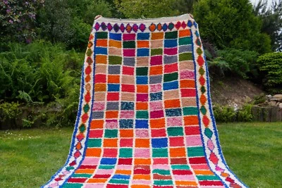 Handgeknüpft marokkanischer Teppich – Farbenfrohes Mosaik. 170x290 cm - Bild 1 von 4