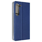 Étui pour Samsung Galaxy S23 Clapet Porte-carte Collection Smart Bleu Nuit