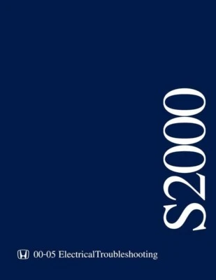 Libro de procedimientos de diagnóstico de solución de problemas eléctricos Honda S2000 2000 2002 2005 Foto 1 de 4