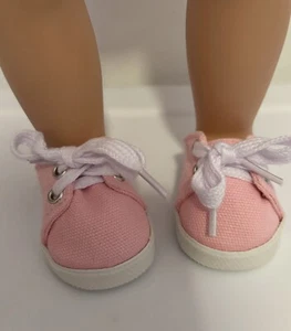 Pink slip on canvas doll shoes for 18" American girl doll - Picture 1 of 3