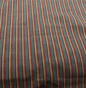 Concord Fabrics By The Kesslers Red Green Gold Stripes Fabric 1 2/3 Yd - Picture 1 of 8