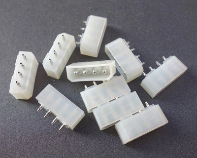 10 Stück Molex 4 Pin Stromanschluss PCB gerade Buchse für Festplattenheader - Bild 1 von 3