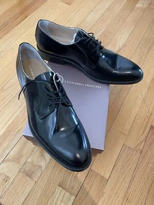 NEW Leonardo Principi Men’s Formal Shoes in Black US12  EU46 Made In Italy - Picture 1 of 6