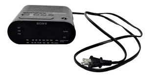 SONY DREAM MACHINE BLACK ELECTRIC ALARM CLOCK DIGITAL DISPLAY RADIO  - Picture 1 of 5