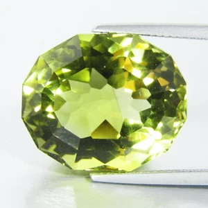 24,27 kt Hi-Spark natürlicher Zitronenquarz oval maßgeschneiderter Schliff loser Edelstein Ref VDO - Bild 1 von 4