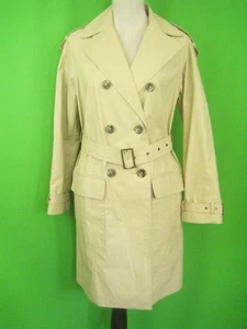 VINCE Beige Cotton Blend Water Repellent Packable Trench Coat XS fits S/M $495 - Picture 1 of 6