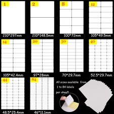 School Supplies Splitting Tag Package Label White Stickers Self Adhesive Sticky