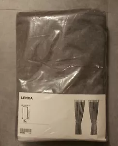 IKEA Lenda CURTAINS Drapes Light Gray 98" Long 2 Panel DISCONTINUED linen-look - Bild 1 von 1
