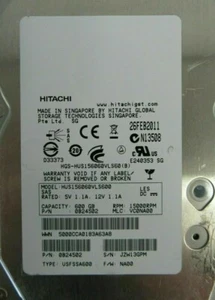 Unidad de disco duro Hitachi 0B24502 600 GB 15 K RPM SAS 6 Gbps 3,5" LFF HUS1560VLS600 - Imagen 1 de 1