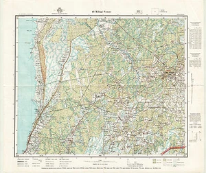 1935 Vintage army topographic map KILINGI-NOMME (Estonia), scale 1:75 000 - Picture 1 of 4