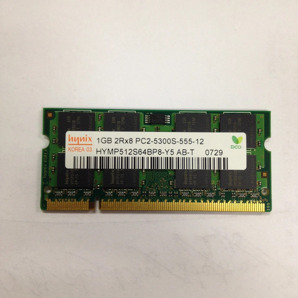 Hynix 1 GB Memory 2Rx8 PC2-5300S-555-12 HYMP512S64BP8-Y5 AB-T - Image 1 of 1