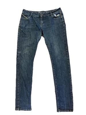 Vintage Grace in LA Jeans Womens Easy Fit Size 11 Straight Denim Embellished Y2K - Image 1 of 4