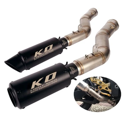 YZF R1 For Yamaha MT10 2009-2014 Slip Muffler Exhaust Mid Link Pipe 51mm System - Imagen 1 de 4