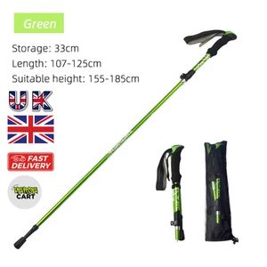 Nordic Walking Telescopic Sticks Poles Anti-Shock Trekking Hiking Poles Folding - Picture 1 of 14