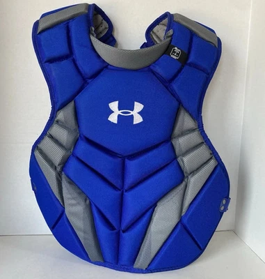 Under Armour Converge II Pro 系列蓝色成人棒球捕手胸部保护 — 第 1/4 张图片