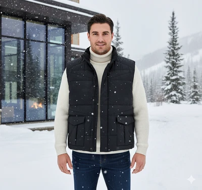 Chaleco acolchado negro Todd Smith para hombre talla XXL Foto 1 de 4