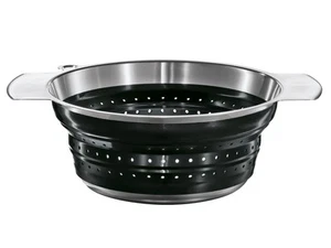 Stainless Steel Collapsible Colander, 10-inch, Black - Picture 1 of 4