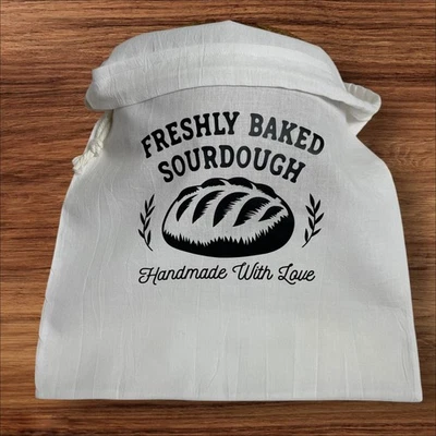 Фермерский домик деревенский ручной работы хлопок льняной мешок для хлеба, сумка для хранения хлеба закваски - Изображение 1 из 4